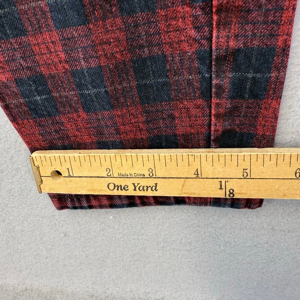 Joe's Jeans Women's 30 (10) Red Black Plaid Zip Skinny Moto Style Slash Pockets - Picture 14 of 14